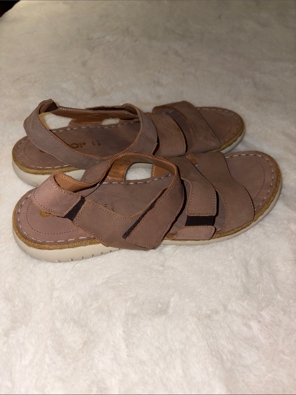 Women’s Nude Brown Leather Strappy GEXTOP Made in Italy Sandals Size: 41/10.5